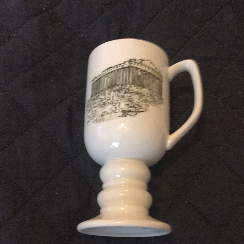 Athens, Greece Parthenon White Pedestal Mug Ironstone